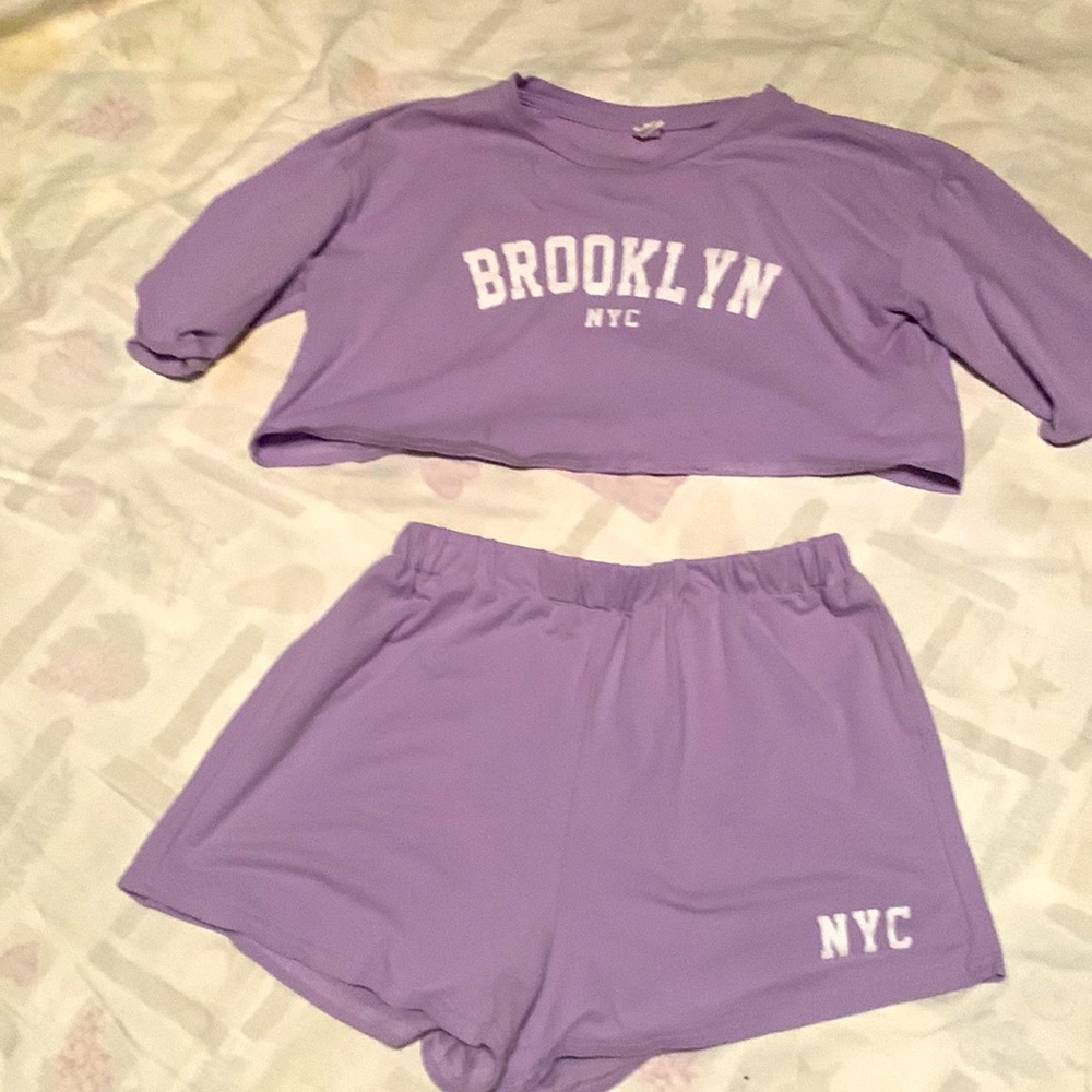 Brooklyn purple outfit